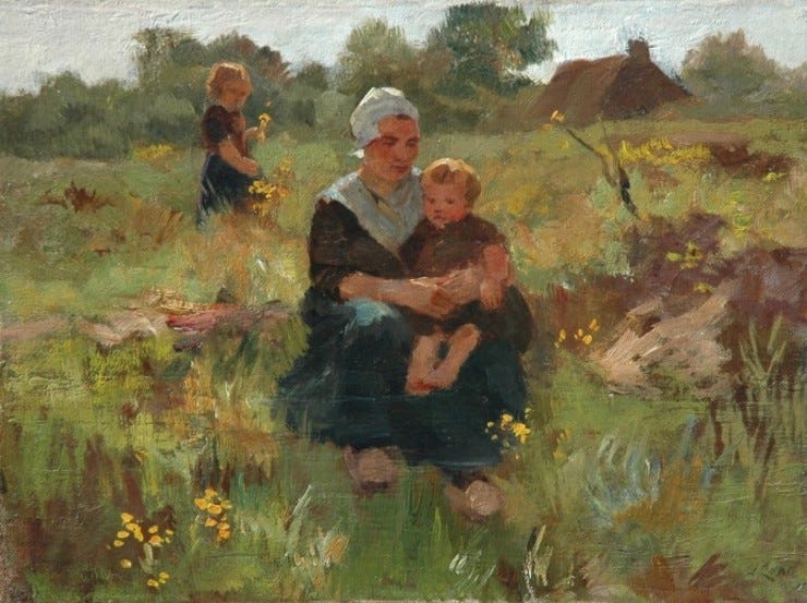 'Zomerse dag in het veld' - marouflage: Jacques Zon