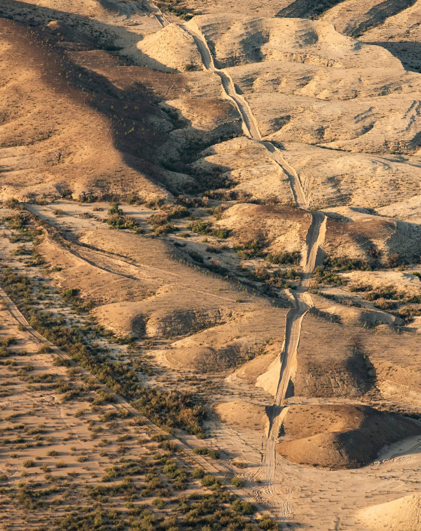 Earth-moving equipment has deeply scarred the landscape near the Solis Takeout and Primitive Campground in Big Bend National Park (Photo by Natalie Newman)