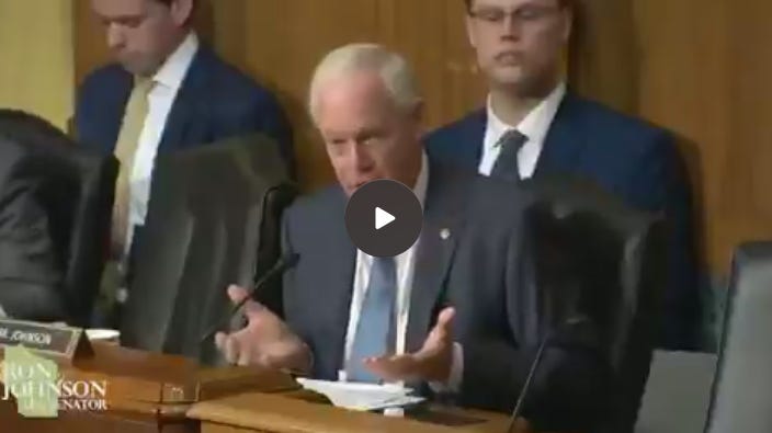 MASS MURDER BY MANDATE. Senator Ron Johnson: “The US FDA Now Admits COVID-19 Vaccines KILLED American Children”