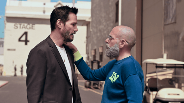 Keanu Reeves and Jonah Hill in “Outcome,” premiering April 10, 2026 on Apple TV.