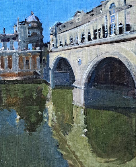 a collection of plein air paintings from Bristol and Bath