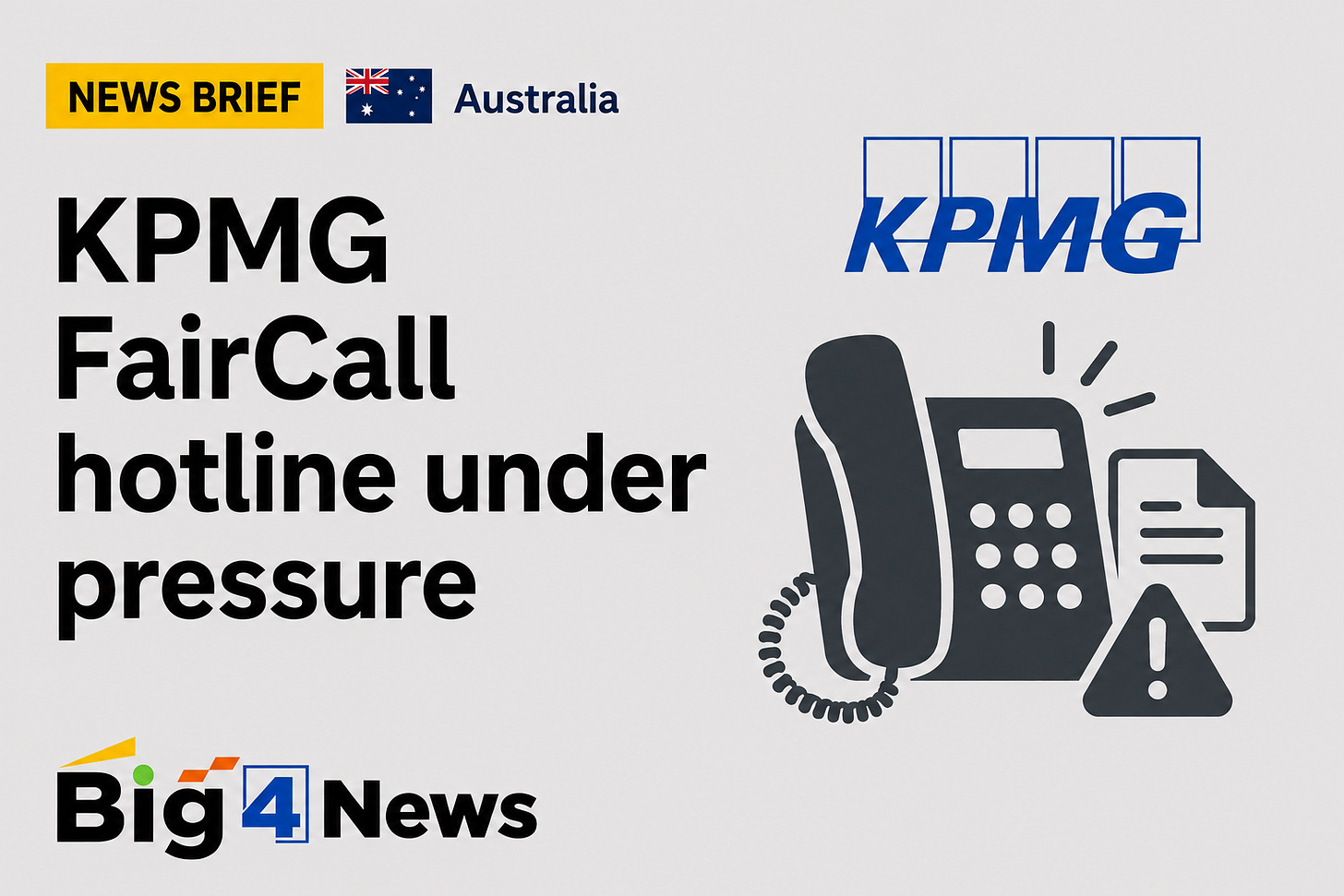 KPMG to stop FairCall for audit clients as whistleblower scandal clouds hotline business