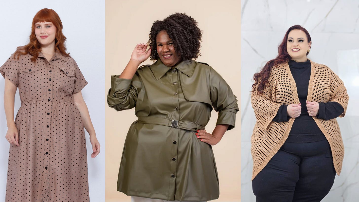 Tendência de moda inverno 2025 plus size