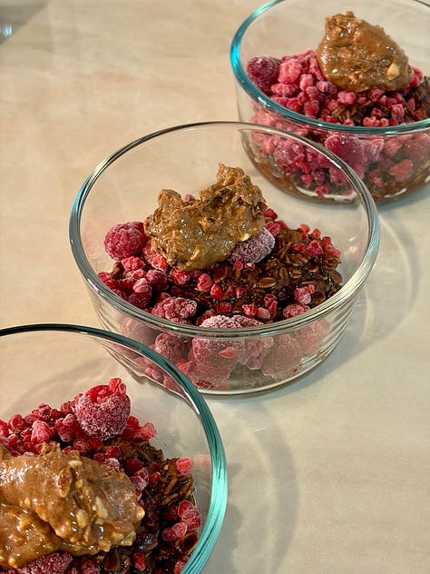 breakfast bowl, raspberry chocolate overnight oats, breakfast quiche
