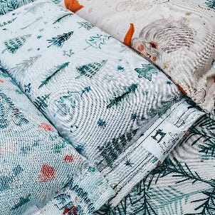 flax bags, handmade quilt