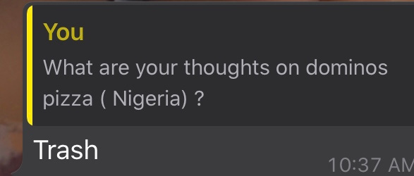 WhatsApp message WhatsApp message