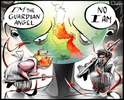 Ella Baron on the US, Iran and the strait of Hormuz – cartoon Ella Baron on the US, Iran and the strait of Hormuz – cartoon