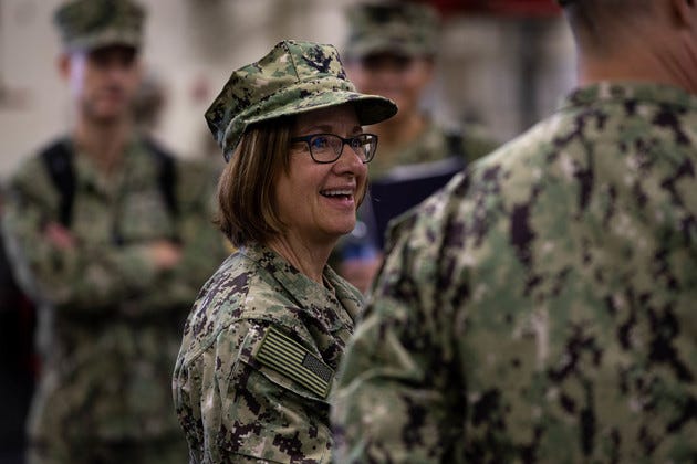 Lisa Franchetti smiling during a conversation.