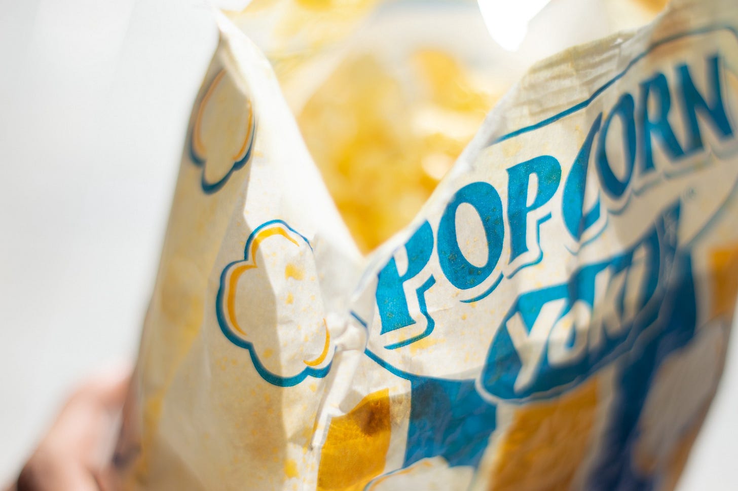 bag of burned popcorn.