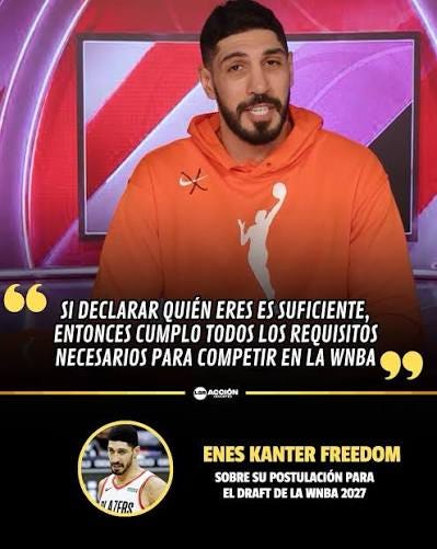 🏀 Royce White y Enes Kanter Freedom anunciaron su intención de participar  en el Draft de la WNBA de 2027. Ambos exjugadores de la NBA han planteado  su incorporación a la liga,