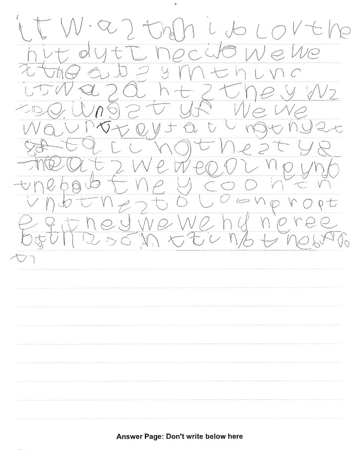 Year 1 writing (left non PP 57%, right PP 43%)