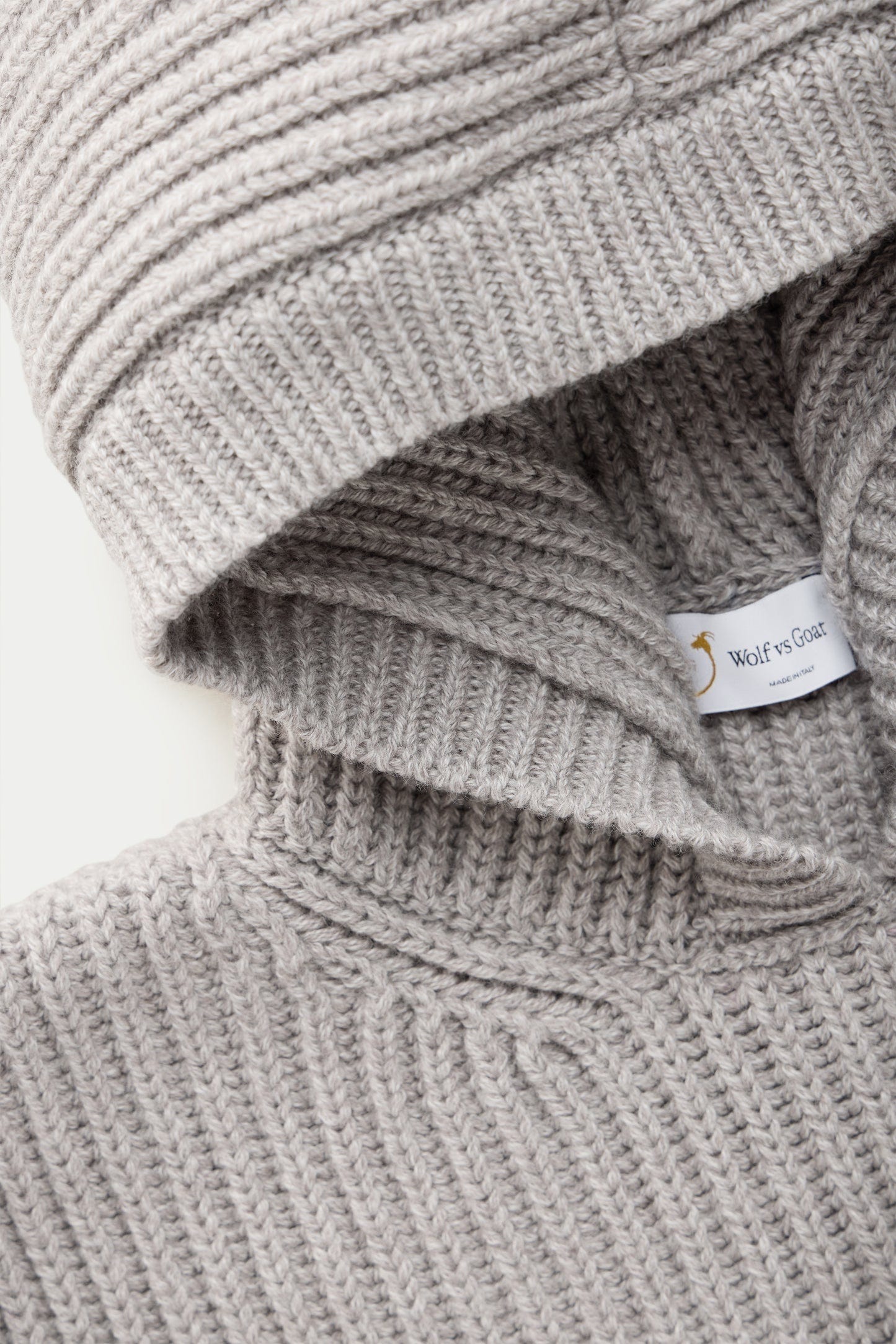 Wool Chunky Pullover Hoodie Sawdust