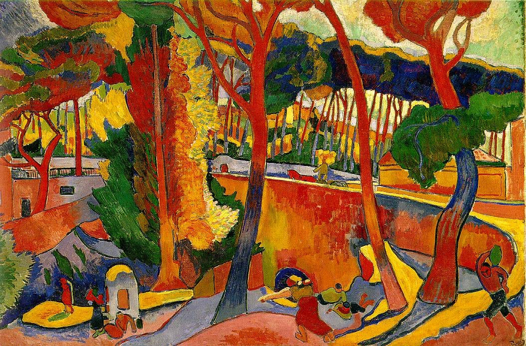 Derain landscape of a winding road near L Estaque in bold color