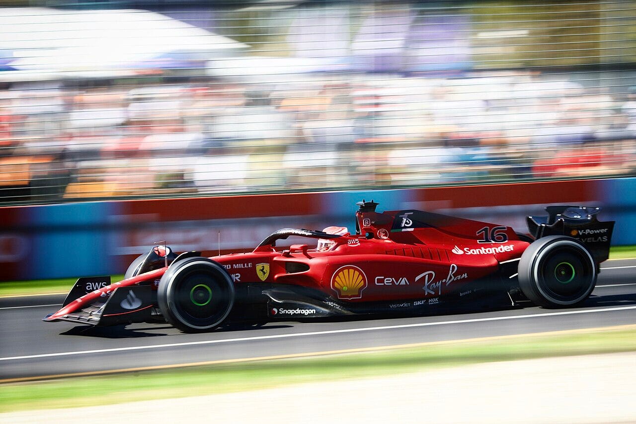 Ferrari F1-75 at Albert Park, Melbourne — 2022 Australian Grand Prix