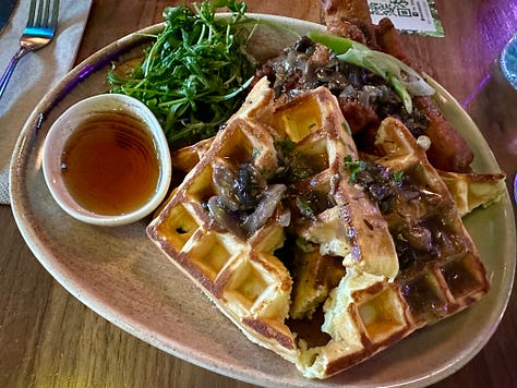 Beavertail, guacamole, tacos, nachos, vegetarian chicken and waffles, dosa, Park Distillery Bar, espresso vodka tasting, Indian buffet