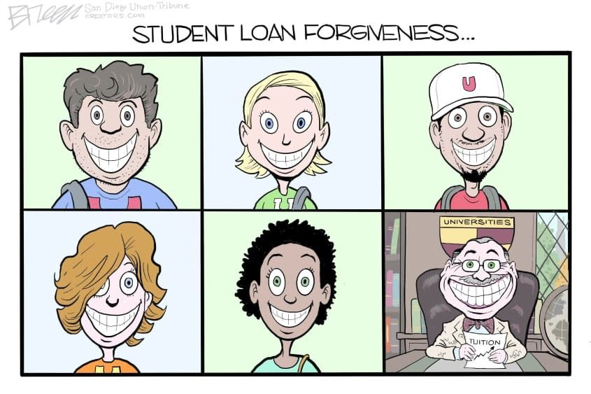 7 cartoons about Biden's student debt relief