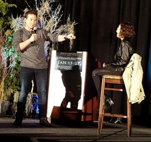 Travis and a fan Star Wars roleplay