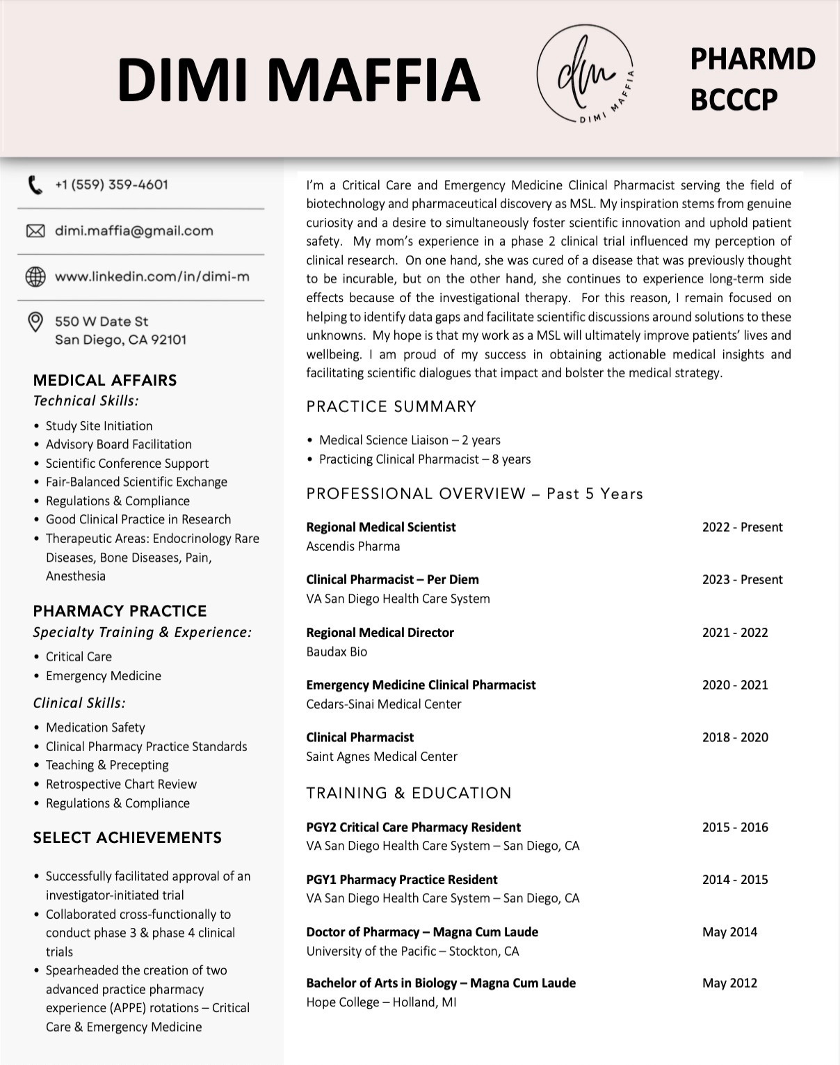 Demi Maffia's Executive Summary