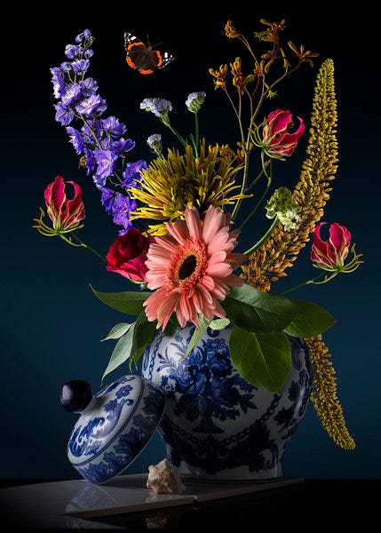 bloemen schilderij van Sander van Laar de digitale bloemist