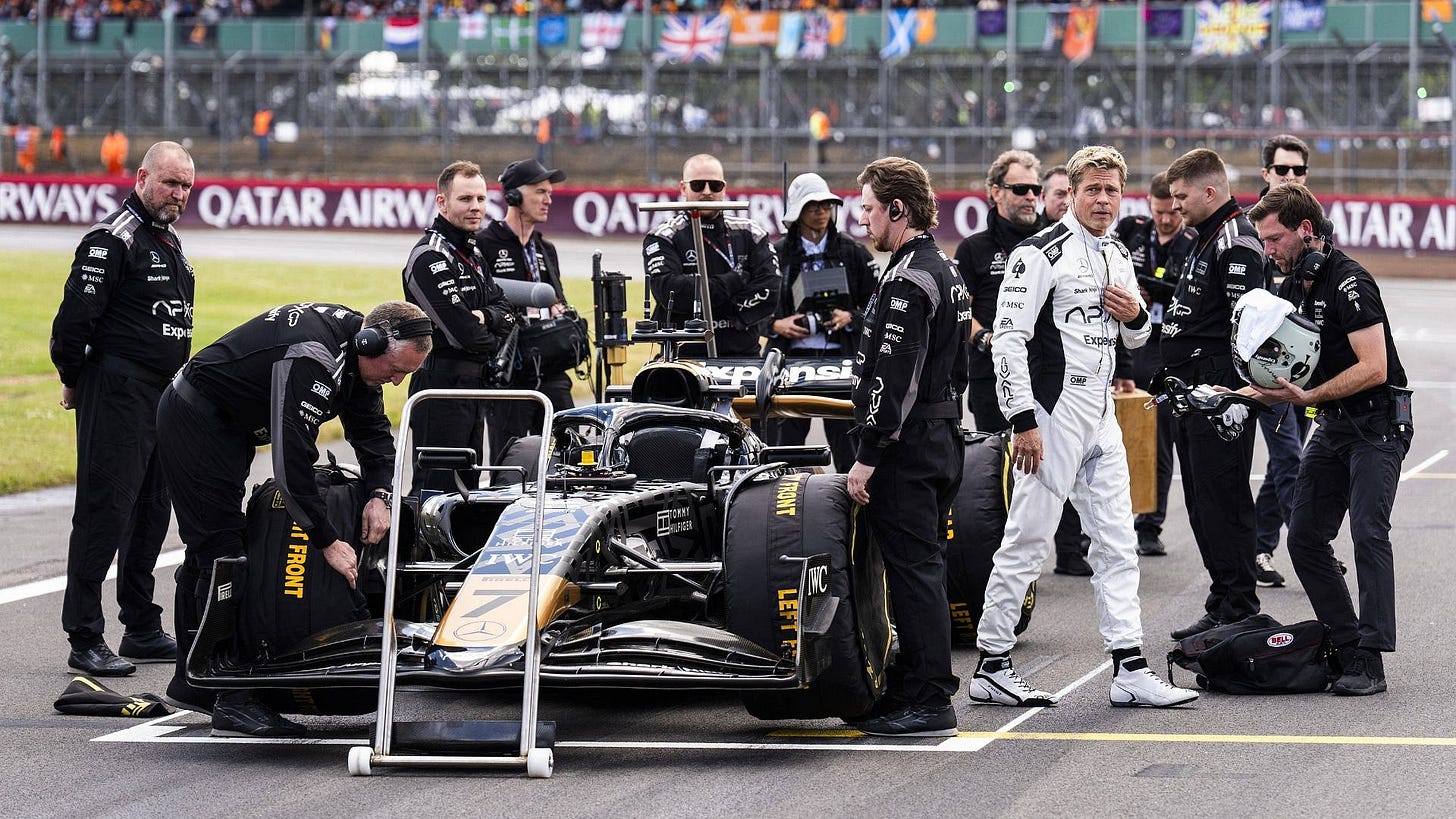 How Did Formula 1 Hide Brad Pitt From British Grand Prix Grid Formation? -  The SportsRush