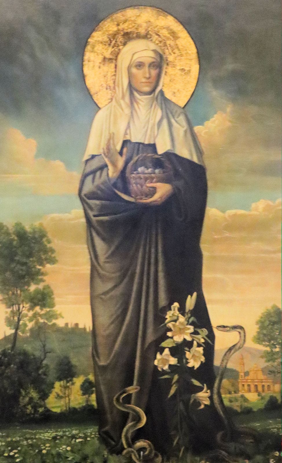 Fresco en el Santuario de Santa Verdiana en Castelfiorentino