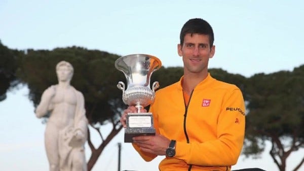 novak djokovic with rome open title 2015 novak djokovic with rome open title 2015