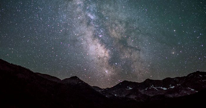 Night sky without light pollution, you can see countless stars in our milky way galaxy