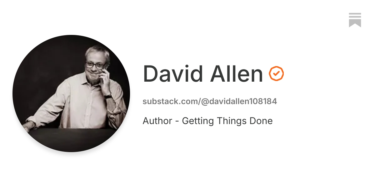 David Allen | Substack