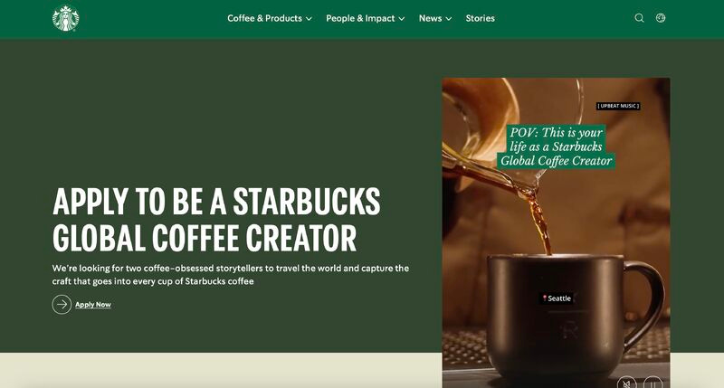 Starbucks is hiring full-time content creators. Not for brand deals. Not… |  Brett Dashevsky | 21 comments