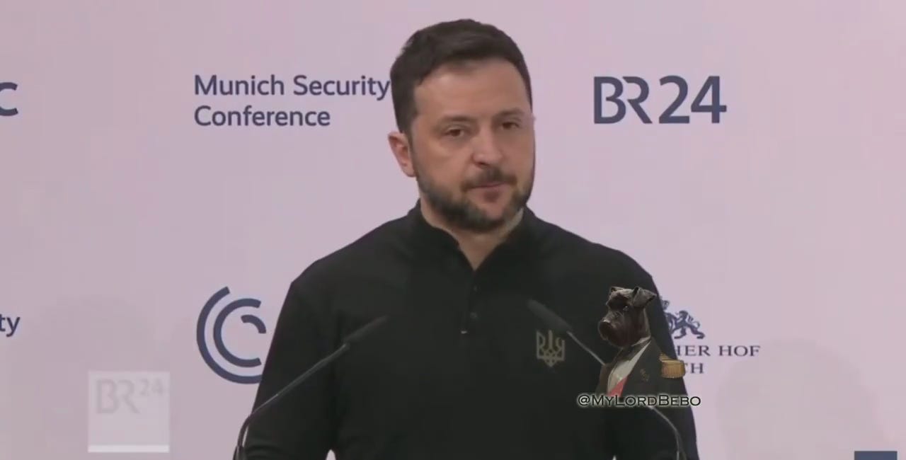 "Jelenleg úgy tűnik, hogy a NATO legbefolyásosabb tagja maga Putyin"- mondta Zelenszkij Münchenben - Videó