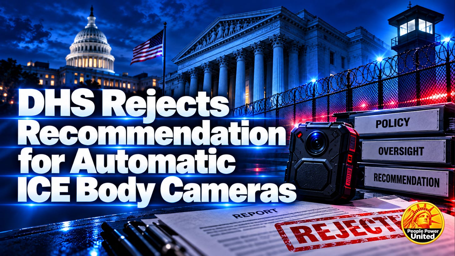 DHS Rejects Recommendation for Automatic ICE Body Cameras.