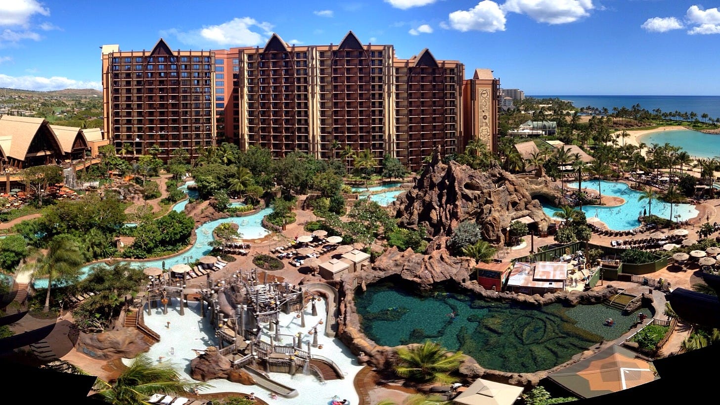 Aulani, A Disney Resort and Spa at Ko Olina on Oahu. Image: Anthony Quintano via Wikimedia Commons Aulani, A Disney Resort and Spa at Ko Olina on Oahu. Image: Anthony Quintano via Wikimedia Commons