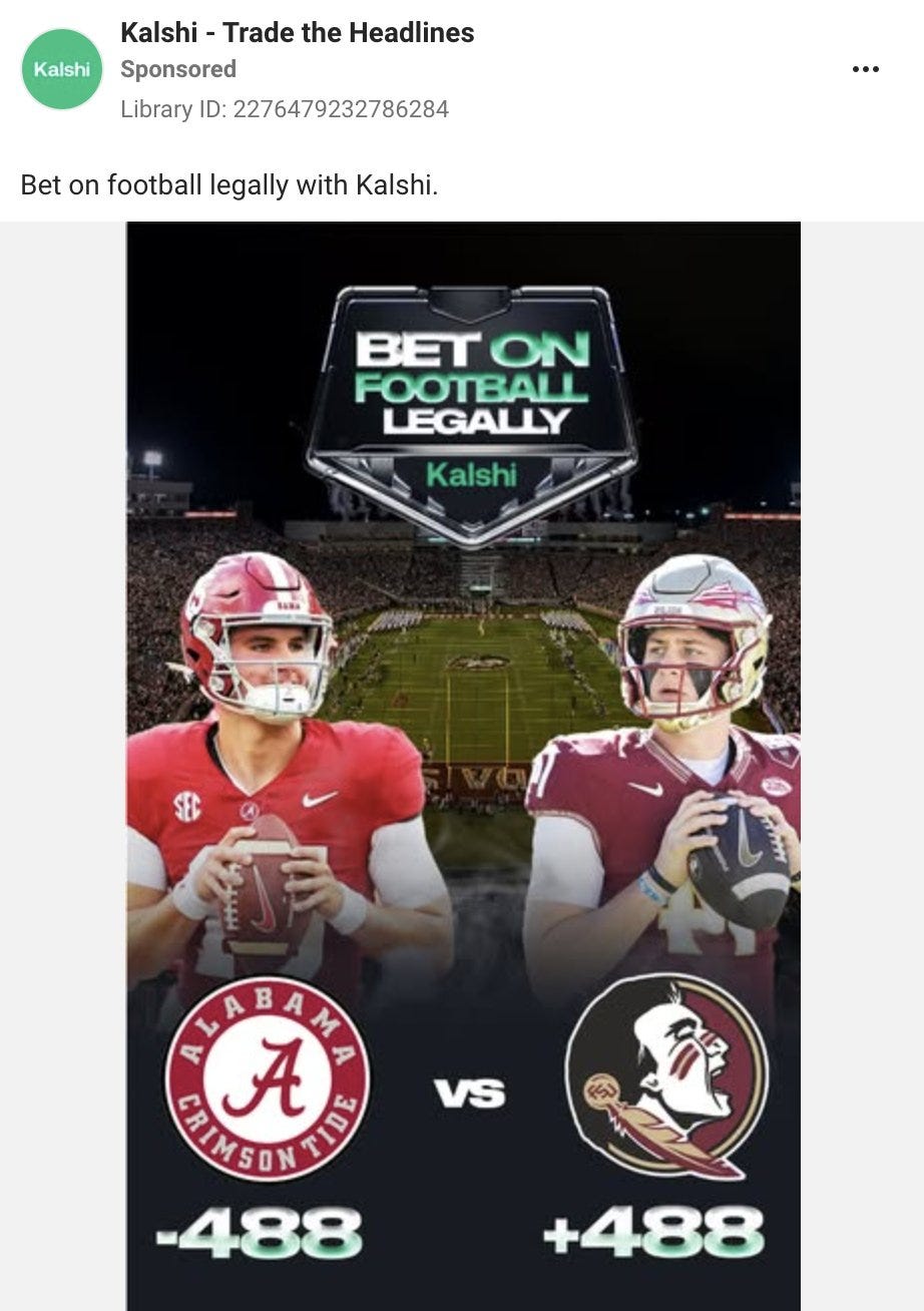 The Closing Bell: Kalshi Is Using NFL And College Logos To Advertise Sports  Betting