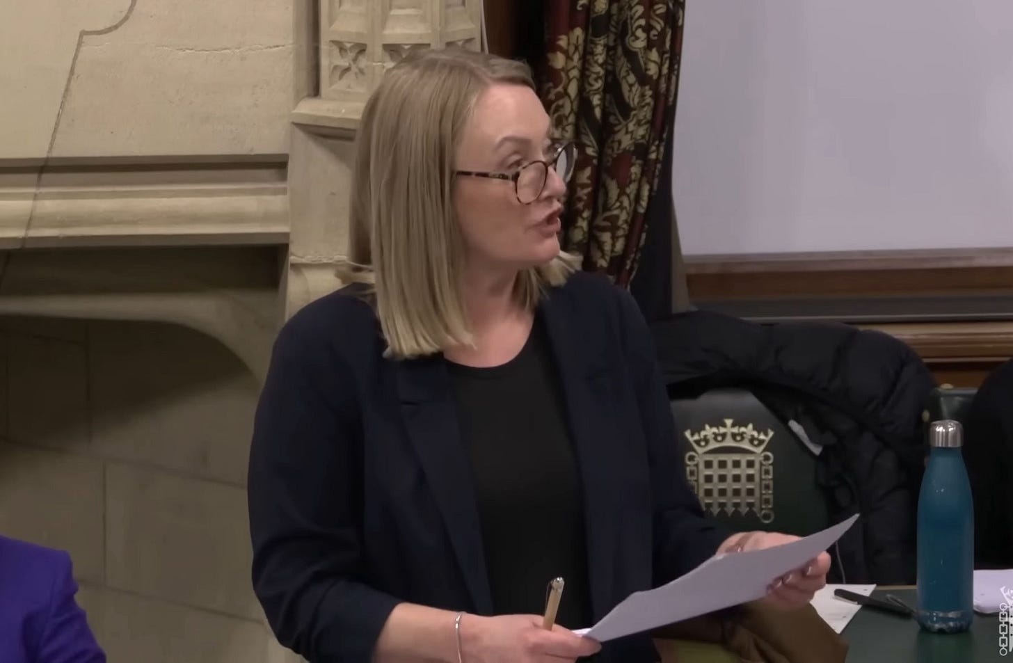 photo shows Jo Platt MP speaking at the Westminster Hall debate.