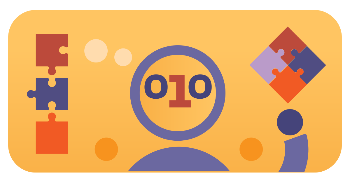 Image of an AI Assistant assembling puzzle pieces to depict the idea of systems assembling reasoning rather than token karaoke