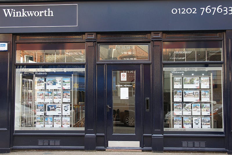 An estate agent's window