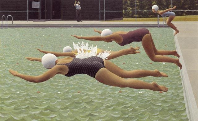 Alex Colville. The Swimming Race 1958 | Alex colville, Colville, Canadian  artists