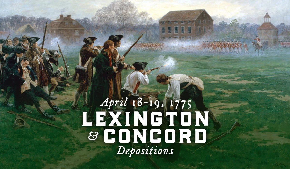 Lexington and Concord, Deposition 20, Primary Source, Gould Lexington and Concord, Deposition 20, Primary Source, Gould
