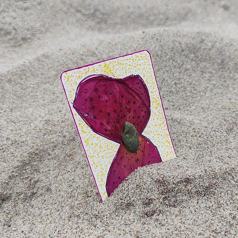Cards, stones, flower, pens – available for purchase)