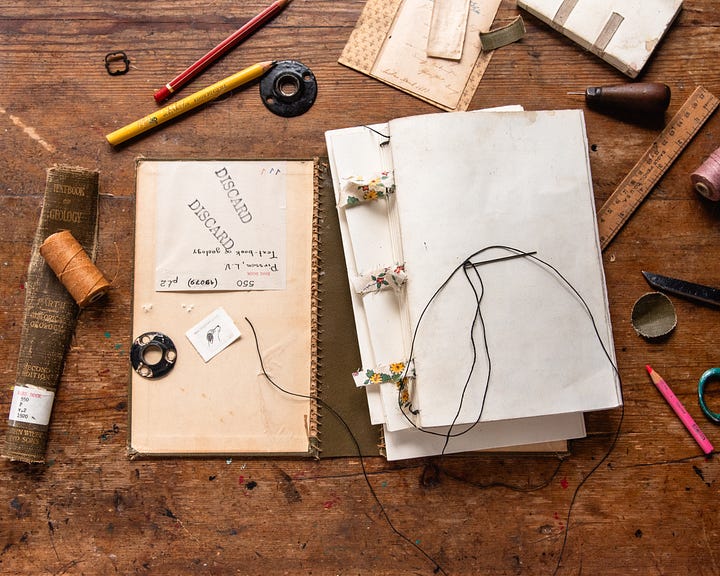 Bookbinding Journals Desk Shot Studio