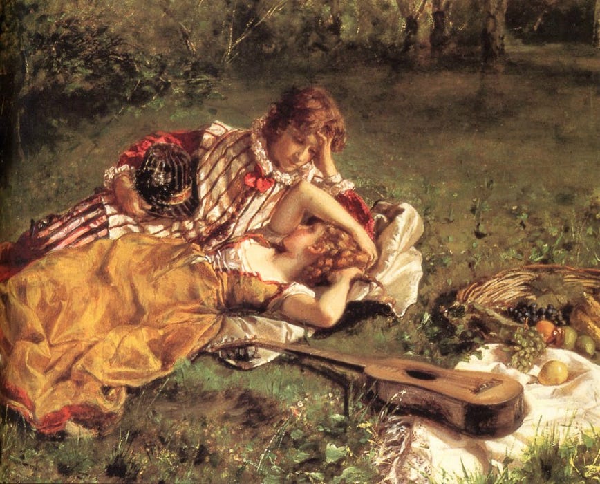 Zbliżenie na "Piknik" Augusta Serrure'a