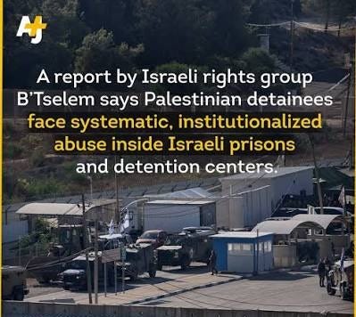 Israeli prisons holding Palestinian detainees have become a network of “torture  camps” – that's according to a new report from Israeli rights group  B'Tselem. The report says Palestinians face systematic abuse, including