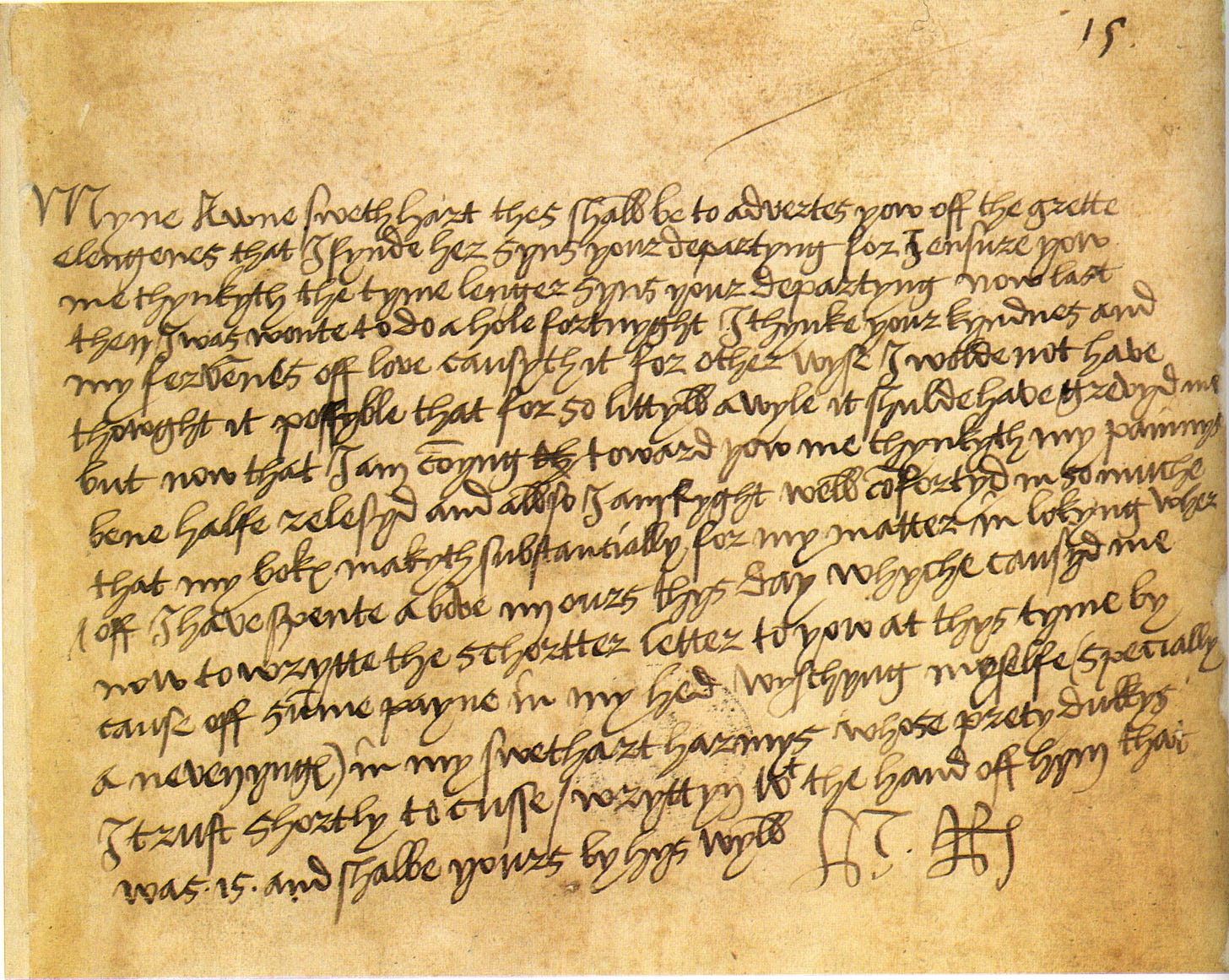 Love Letters Fourteen and Fifteen from Henry VIII to Anne Boleyn – Maidens  and Manuscripts: Taking a fresh look at people and events from 1347 to  1625, with a focus on women
