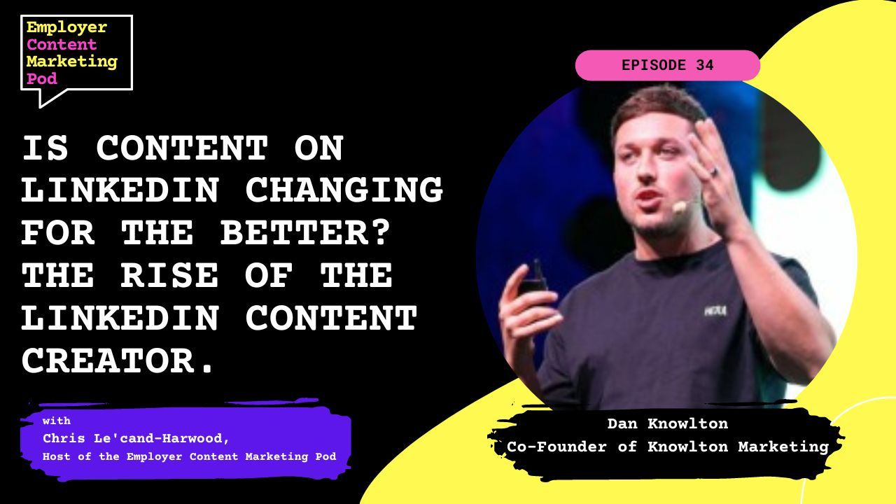 E34: Is content on LinkedIn changing for the better? The rise of the LinkedIn Content Creator E34: Is content on LinkedIn changing for the better? The rise of the LinkedIn Content Creator
