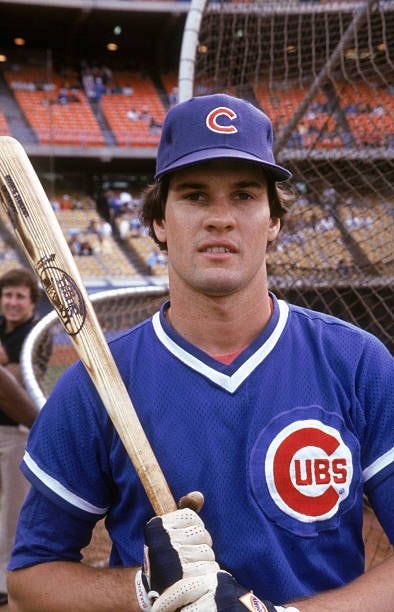 Ryne Sandberg of the Chicago Cubs poses with his bat before a season game. Ryne Sandberg played for the Chicago Cubs from 1982-1997.