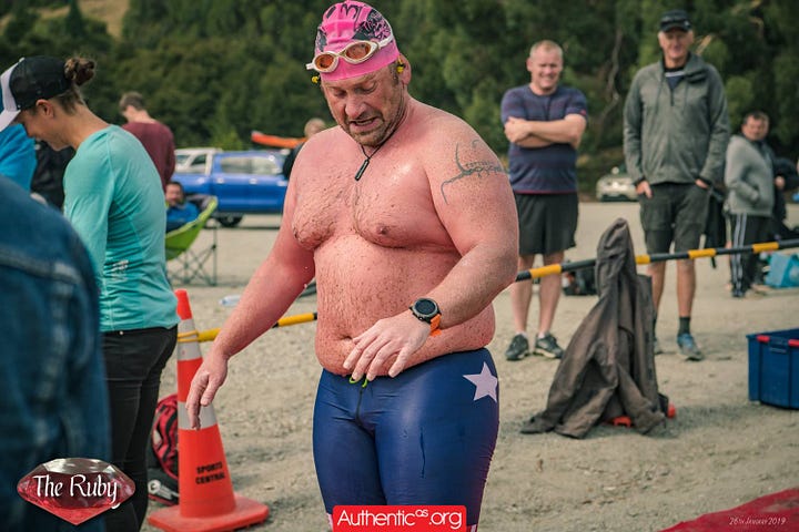 Lake snow on swimmers | Ruby Fresh Open Water Swimming
