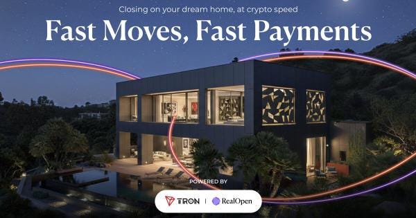 TRON and RealOpen Launch $50,000 Holiday Campaign to Power Luxury Real Estate Purchases with USDT on TRON