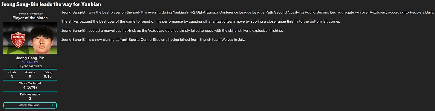 Football Manager 2023 Jeong Sang-Bin