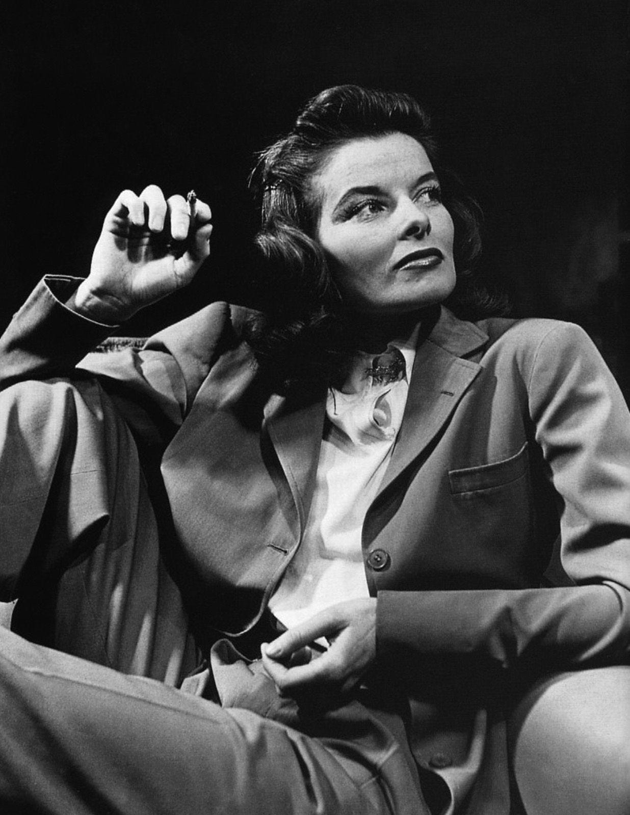 A young Katharine Hepburn.