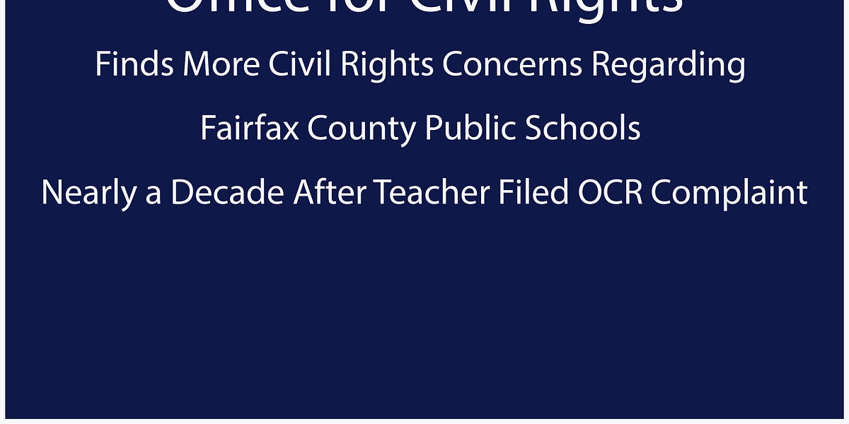 OCR Finds More Civil Rights Concerns Regarding Fairfax County Public ...
